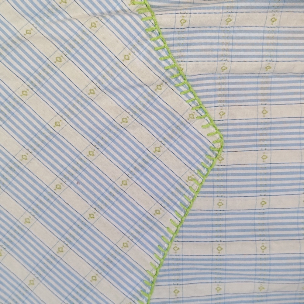 6173 Panhandle Slim Rough Stock lt blue & green Western shirt M - Picture 12 of 15